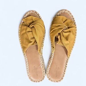 Universal Thread Mustard Knot Espadrille Slides - Women